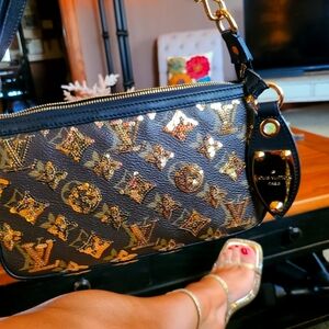 Louis Vuitton Gold Monogram Eclipse Sequin Pochette